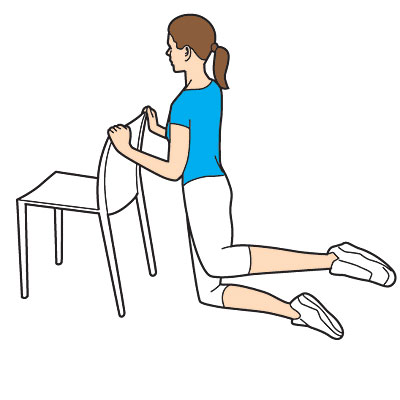 Chair Push UPS Exercise