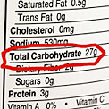 Total carbohydrates food label