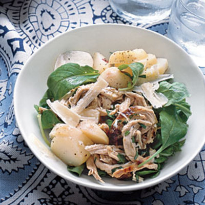 chicken-salad-with-potatoes-arugula