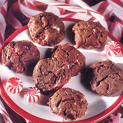 Chocolate-peppermint cookies