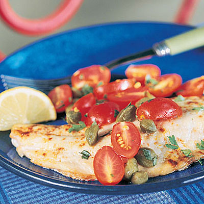 Snapper With Tomato-Caper Topping