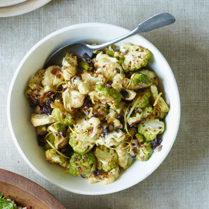 Roasted Cauliflower With Olive Vinaigrette Recipe