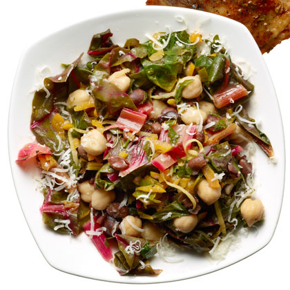 Warm Two-Bean Chard Salad Recipe