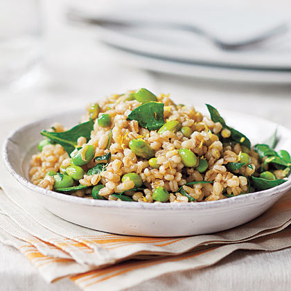 Pearl Barley with Peas and Edamame Recipe