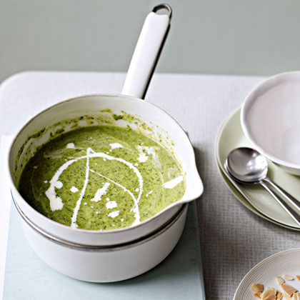 Watercress Soup with Toasted Almonds Recipe