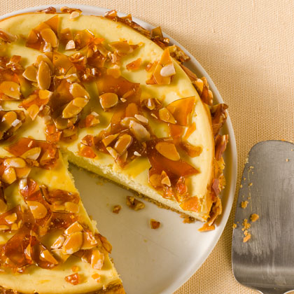 Amaretto Cheesecake with Almond Brittle Recipe