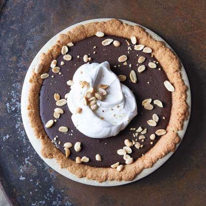 Chocolate Pudding Pie with Salted Peanut Crust Recipe