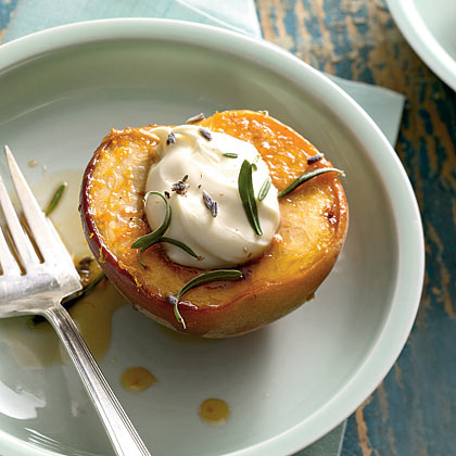 Honey-Roasted Peaches With Lavender Recipe