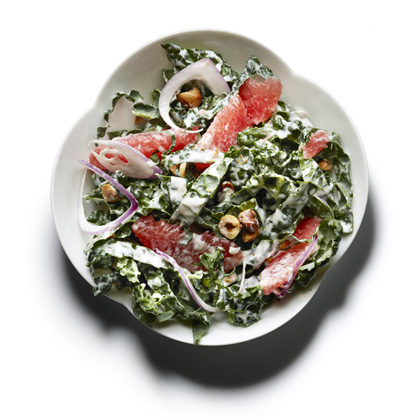 Raw Kale, Grapefruit, and Toasted Hazelnut Salad Recipe