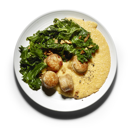 Braised Kale, Sausage, and Creamy Polenta Recipe
