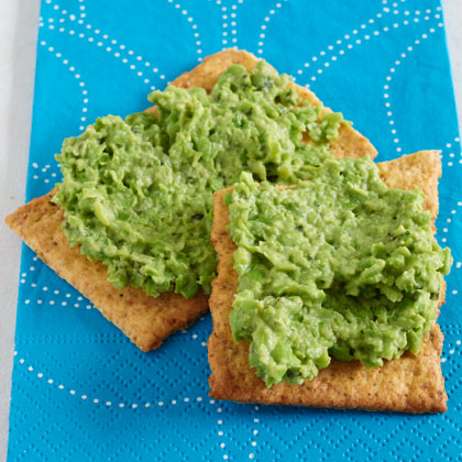 Mint-and-Pea Hummus on Flatbread Recipe
