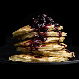 oatmeal-pancakes-wild-blueberry-sauce