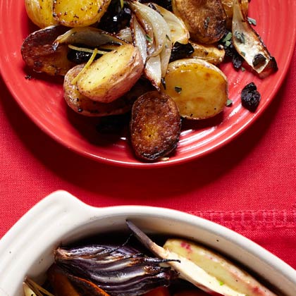 Roasted New Potatoes with Lemon, Oregano, and Olives Recipe