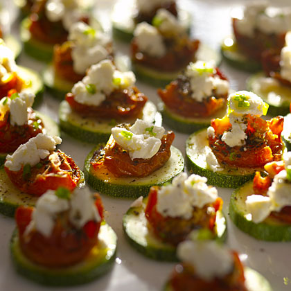 zucchini-tomato-cheese bites Recipe