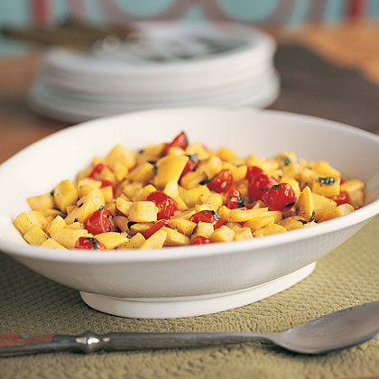 Summer Squash with Tomatoes and Basil Recipe