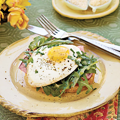 Open-Face Ham-and-Egg Sandwich Recipe