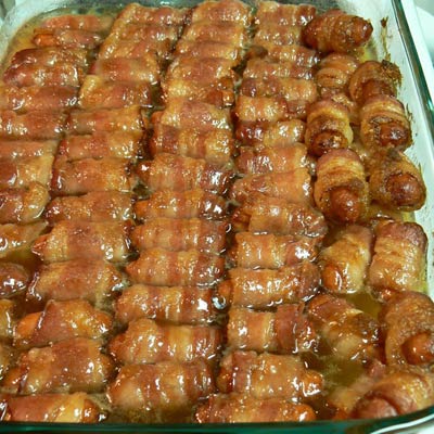 Pin of the Week: The Fattiest Food on Pinterest bacon wrapped minis 400x400 Pin of the Week: The Fattiest Food on Pinterest