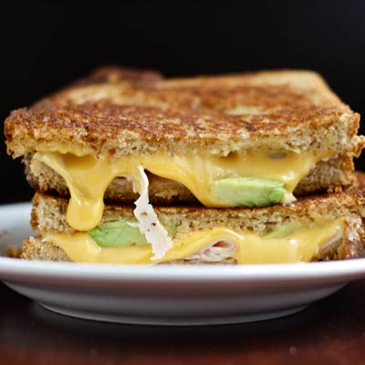 turkey avocado grilledcheese 400x400 Better For You Golden Gate Grilled Cheese