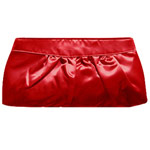 Satin clutch, Amici Accessories.