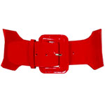 Patent leather stretch belt, Rampage.