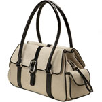Linen satchel, Ann Taylor.