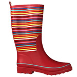 Striped rubber boots, Old Navy.