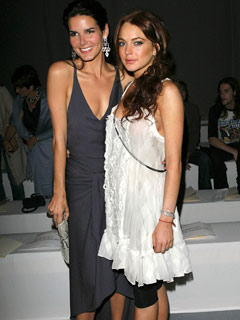 Angie Harmon and Lindsay Lohan