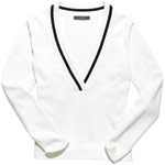 Cotton-jersey V-neck, Liz Claiborne.