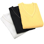 Cotton-nylon metallic sweaters, Liz Claiborne.