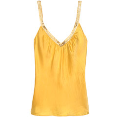 Crinkle-silk camisole with sequins, Express Design Studio.
