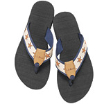 Flip-flops with nylon-and-twill straps, L.L. Bean.