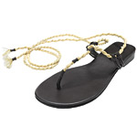 Thong sandals of leather and rope, Newport News.