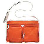 Suede-and-leather bag, Bric's.