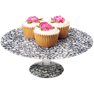 Découpage glass cake stand, John Derian.