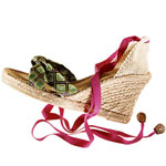 Silk-and-canvas espadrilles, J. Crew.