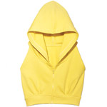 Cropped French terry sleeveless hoodie, Norma Kamali for Everlast.