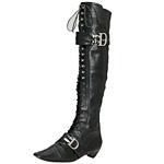 Black lace-up boots, Christian Dior.