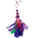 Bead-and-feather charm, Roberta Freymann.