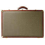Jacquard luggage with leather and gold, Hartmann.
