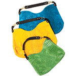 Suede bags with leather straps, Onna Ehrlich.