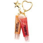 Gold Star Glamour lip gloss charm key chain, Flirt!.