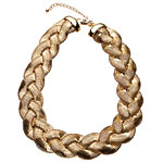 14kt-gold-plated and braided necklace,, Etienne Aigner.