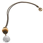Crystal-and-brass necklace, Lenora Dame at Susan and Company.