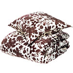 Floral Euro shams in machine-washable silk, Ann Gish.