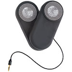 Rubber travel iPod speakers, the Container Store.