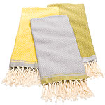 Cotton waffle hand towels made in France, Etoile du Sud.