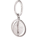 Silver spinning-globe key chain,, Links of London.