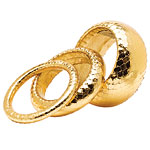Metallic snakeskin-and-leather bangles in mini, small and large, Ted Rossi.