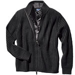 Men?s merino wool sweater with nylon vest lining (sizes S?XXL), Joseph & Lyman.