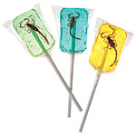 Fruit-flavored Scorpion lollipops with real bugs in them, Evolution.
